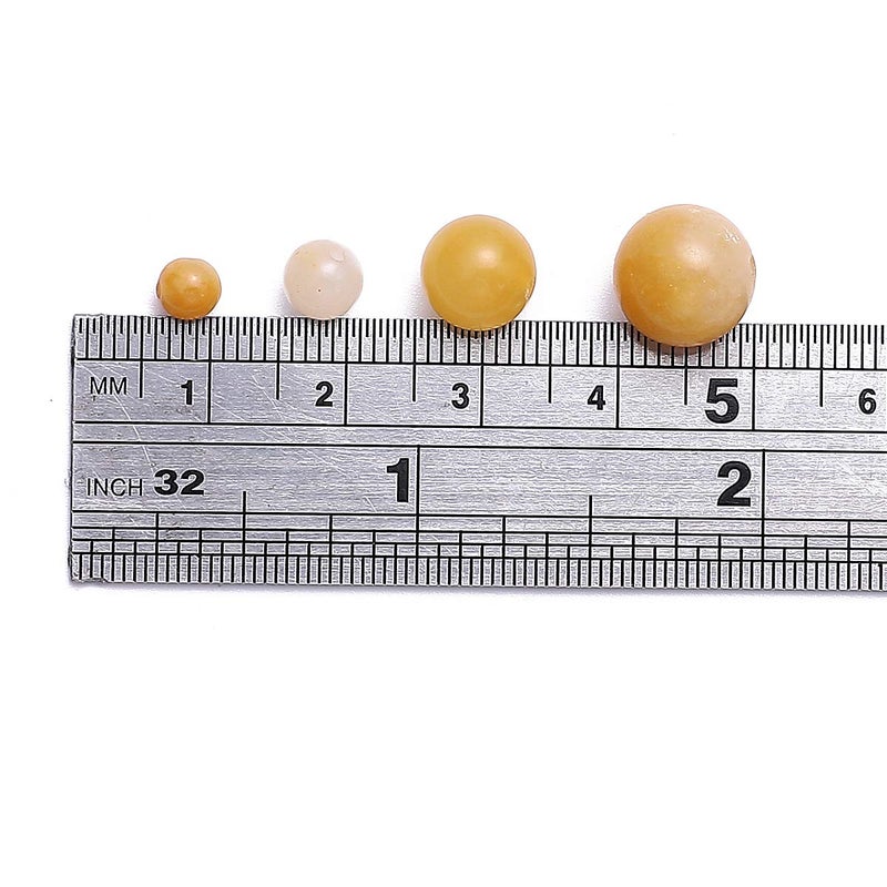 BEADIA Natural Yellow Jade Stone Round Loose Semi Gemstone Beads for Jewelry Making 4MM 89PCS - Image 3